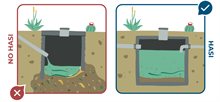 di e awa shushi akí den kloaka òf den un ‘septic tank’.